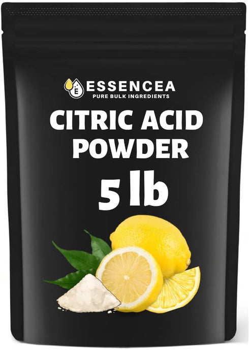 Essencea Citric Acid 5LB: Pure Bulk Ingredients, Non-GMO, 100% Pure Citric Acid Powder