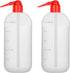 stonylab 2-Pack Chemical Wash Bottle, 8 oz Lab Sealed Cylindrical Plastic Safety Reagent Squeeze Wash Bottle, Narrow