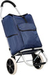 Homonova 40L 2-in-1 Shopping Trolley with Wheels, Large Capacity Rolling Shopping Bag with Detachable Frame