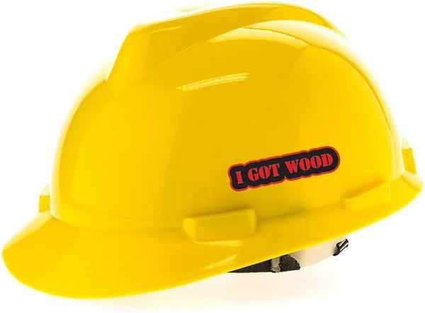 Adept Mechanism I GOT Wood Hard hat/Construction Helmet Decal Set of 4
