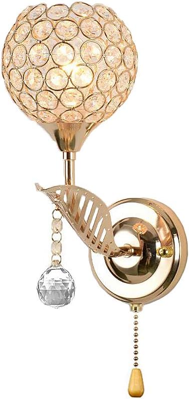 WeFoonLo Modern Crystal Wall Light Pendent Lamp Chrome Finish Bedroom Sconce Lighting Fixture