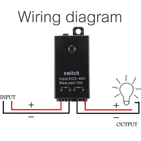 Switch,5V/12V/48V/10A Lights,328FT Mini Wireless Relay Remote Switch for Long Range for Ceiling Lights, Lamps,Car Led