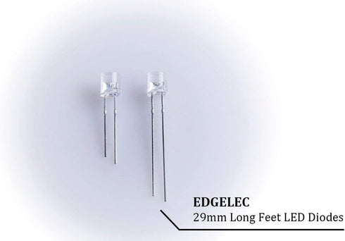 100pcs 5mm 4Pin Common 29mm +300pcs 6-12V) RGB Tri-Color (Red Green Blue Multicolor) LED Diodes Cathode Diffused Round