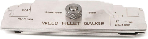 Stainless steel fillet weld set gage Rl Gauge 1/8''-1'' welding inspection test Unlar metric & inch Accurate 7-pieces