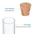 10Pcs Clear Plastic Test Tubes with Cork Stoppers, 15x150mm 13ml for Jewelry Seed Beads Powder Storage
