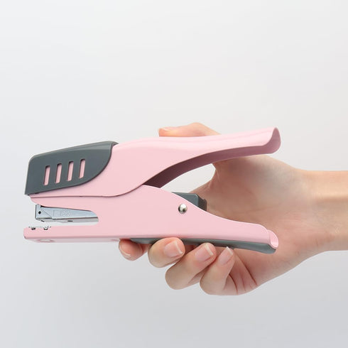 NatSumeBasics Plier Effortless Stapler & 1000 Rose Gold Staples, Handheld Stapler 45 Sheet Capacity Heavy Duty Manual Staplers for Office Accessories Supplies (Pink) by NatSumeBasics