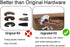 5Sets Parts Drawer Track Slide Kit,Track Drawer Guides Furniture Parts for Dressers,Hutches and Nightstand Drawer