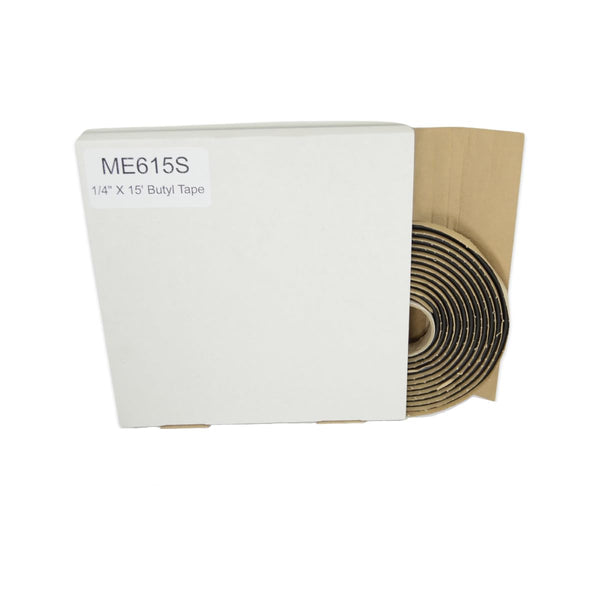 Marcy Butyl Tape, Auto Glass Solid Seal Roll, 15' Roll 1/4" Round