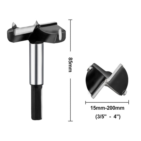 1-3/4" Forstner Drill Bit, Tungsten Carbide Tipped Wood Hole Saw for Woodworking Drilling Tool Cutter (45mm)