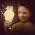 Lamp,Dimmable 15/30min Kawaii Bunny Night Light,Tap Control and USB Rechargeable Cute Rabbit Night Timer Nursery Lamp