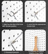 50pc Pegboard Hooks, L Style Long Shelving Hooks, Rustproof Peg Board Tool Utility Hooks Fit 1/4" or 1/8" (6Inch, Black)