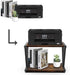 VEDECASA Retro Desktop Printer Stand, 2 Tiers Under Desk Wood Printer Shelf, Rustic Industrial Farmhouse Storage