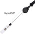Retractable Breakaway Lanyard with ID Badge Holder, Adjustable Carabiner, Waterproof Zip Card Holder, Black 2 Pack