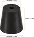 MECCANIXITY Rubber Tapered Plug 18mm to 24mm with Hole Test Tubes Bungs Stopper Black for Lab Home 5 Pieces