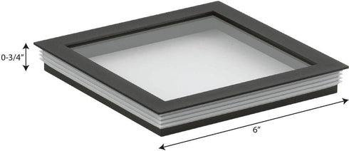 6 Inch (P860047-031) Progress Lighting Clear Glass Lens Collection Rim Coated Wet Location Outdoor Light Protection