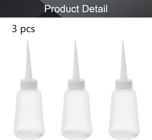 Utoolmart 3pcs Squeeze Bottle 150ml Plastic Glue Oil Bottle Wash Bottles for DIY Tattoo Labeling