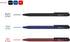 Monami Trifis Oil-Based Ballpoint Pen, 0.7mm Set of 5, Red 1, Blue 1, Black 3