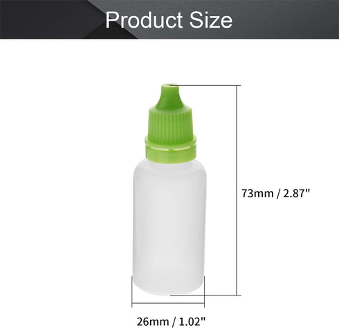 Othmro 10Pcs 0.7oz PE Plastic Bottles Lab Eye Dropper Bottles 20ml Squeezable Eye Liquid Dropper Bottles Small Mouth Drop Bottles Liquid Sample Seal Storage Bottles with Green Cap for Travel Kitchen by Othmro