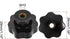 uxcell 2pcs Star Knobs M10 Metric Female Thread, 39mm 7-Point Star Plastic Head, Black