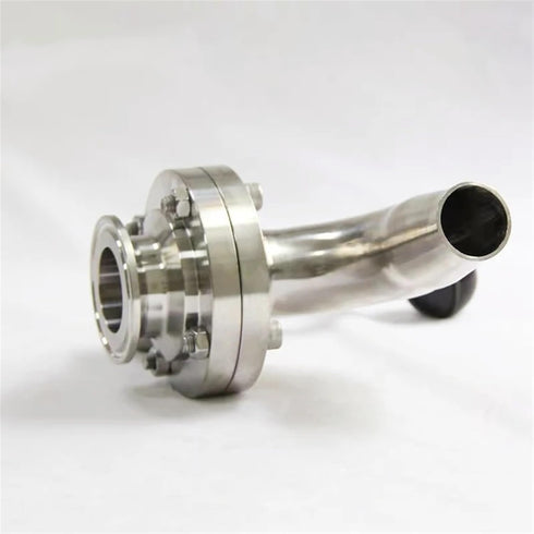 XYNLHZQ 1-1/2" 19-38mm SS304 1.5" elbow Product(38mm) Stainless Steel Sanitary one side Tri Clamp one side Butterfly