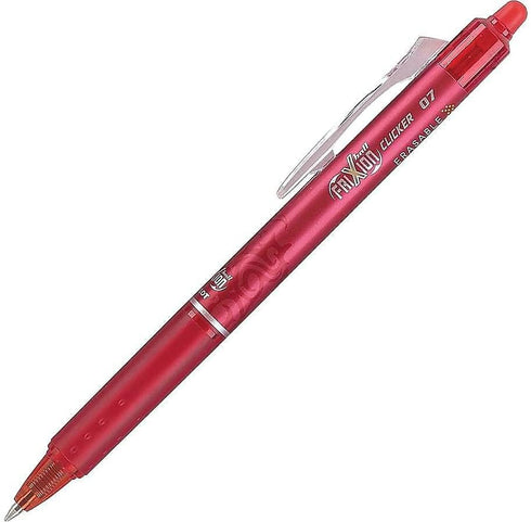 Pilot FriXion Clicker Erasable Gel Pens, Fine Point 0.7 mm, Red, Pack of 12