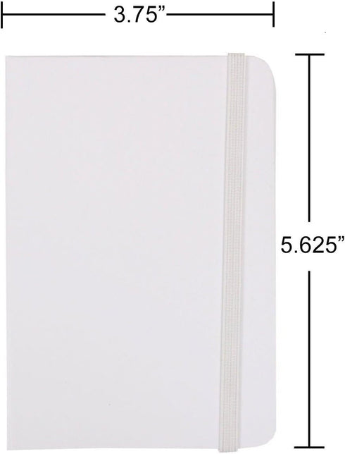 JAM Paper Hardcover Notebook, Small Journal, 3 1/2" x 5 1/2", White, 100 Lined Sheets, Sold Individually