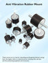 M12 Rubber Vibration Isolator Mounts, Double Stud Shock Absorber Isolation Silent-Blocks for Car Boat Motors, 4pcs