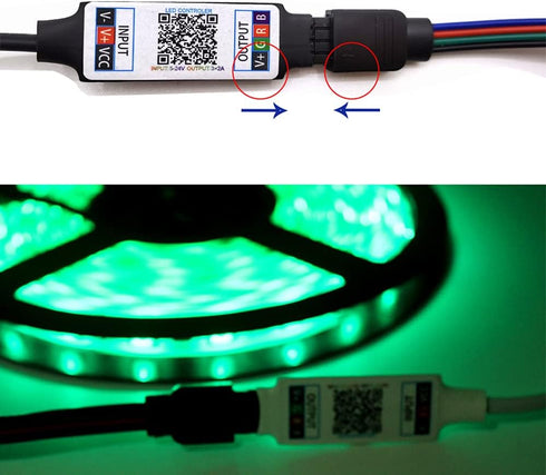 TOPXCDZ 5V 12V 24V Mini RGB Bluetooth Controller DC Music BT Smart APP Controller Light Strip Control for RGB LED Strip