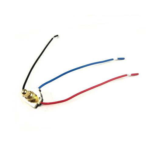 Zing Ear ZE-136M 3/8 Two Circuit 3-Way Rotary Button Switch, Brass Replacement Part for Lamps