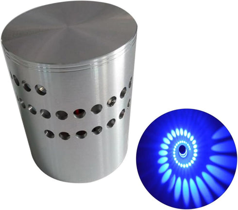 CTIRCHIU 3W Spiral LED Wall Sconce Dimmable Blue Light Lamp for Bedroom KTV
