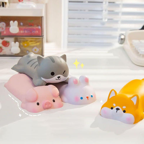 Cute Wrist Rest Support for Mouse, Ergonomic Kawaii Office Supplies Slow Rising PU Mouse Pad (Pink Pig)