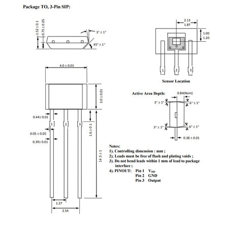 Bridgold 10pcs 41F/0H41/SH41/SS41F/S41 Chip,3Pins. Ratiometric Linea Bipolar Hall Effect Sensors