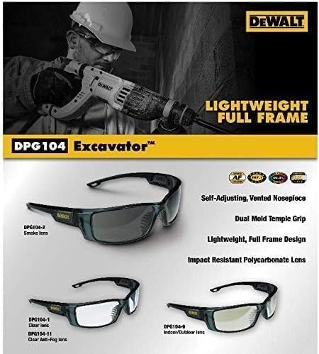 DPG104 Excavator Safety Glass - Black Frame - Clear Lens