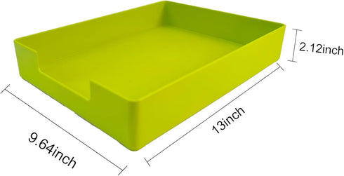 Desk Letter Tray, 2PCS A4 Size Plastic Stackable File Document Organizer for Office Desktop Storage
