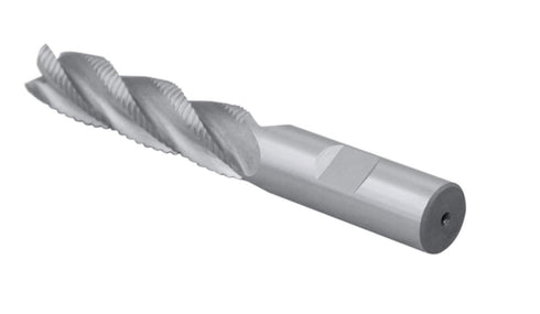 Accusize Industrial Tools 4 Flute M42 8% Cobalt Roughing End Mill, 5/8'' Diameter, 2-1/2'' Flute Length