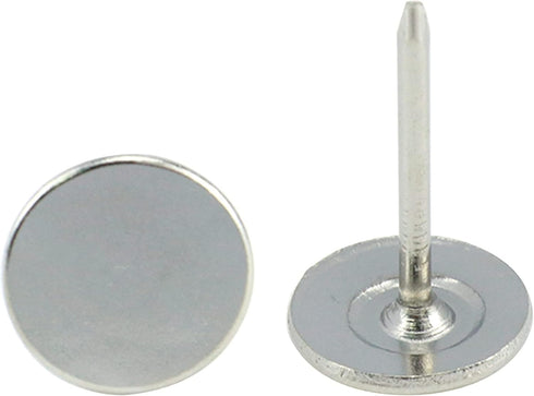 200Pcs Flat Head Upholstery Tacks - Home Furniture Decor Tack Upholstery Nails, Silver (11mmx17mm)
