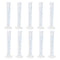 Geesatis 10 Pcs Plastic Measuring Cylinders, 50 ml Lab Test Graduated Measuring Cylinder
