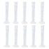 Geesatis 10 Pcs Plastic Measuring Cylinders, 50 ml Lab Test Graduated Measuring Cylinder