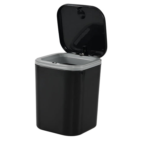 Mini Trash Can - 0.5 Gallon Black Wastebasket Container for Desk, Countertop