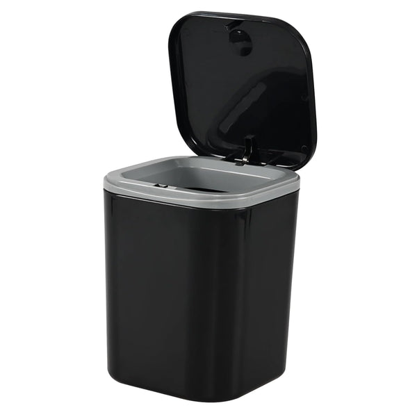 Mini Trash Can - 0.5 Gallon Black Wastebasket Container for Desk, Countertop
