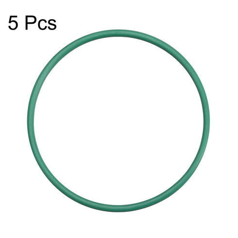 uxcell Fluorine Rubber O-Rings, Green, Pack of 5, 38mm OD, 35mm ID, 1.5mm Width FKM Seal Gasket