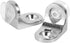 10 Pack, 9.8x5.9 Inch, Zinc Alloy Glass Shelf Holders, Plated, Silver, with Suction Cups, Shelf Bracket for Glass