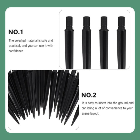 YARDWE Solar Light Stakes, 25 Pcs Plastic Ground Spikes, Flood Light Ground Stake Replacement for Yard Outdoor