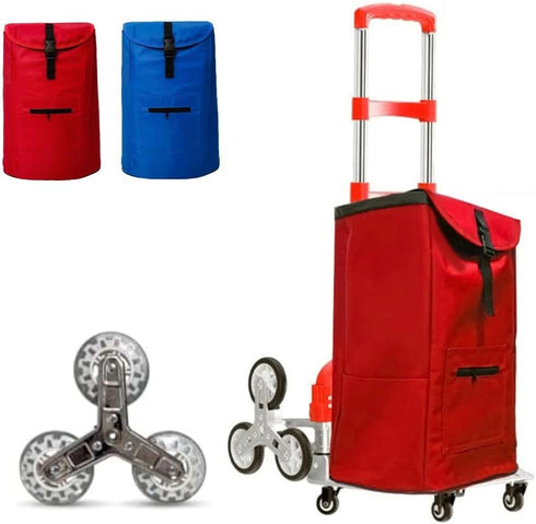 Generic 42L 600D Ultra-Lightweight Stair-Climbing Camping Storage Cart Bag with Capacity Foldable Oxford Cloth Thick