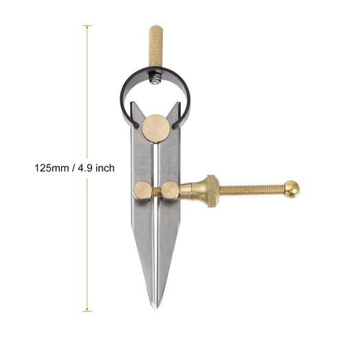 Spring Joint Caliper 3 inch / 75mm Steel Divider Caliper with Brass Fulcrum for Metalworking Geometry Drawing