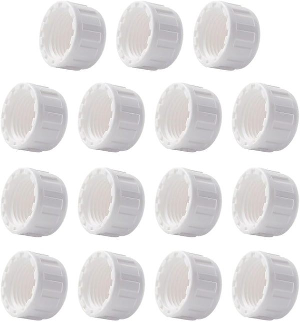 15PCS PVC Round Female Thread Hose Connector 1/2PT Pipe Fitting Cap for Plumbing Applications, DIY Projects