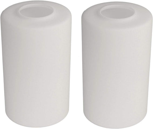 Opal White Frosted Glass Lamp Shade Replacement with 1-5/8-Inch Opening for Chandelier