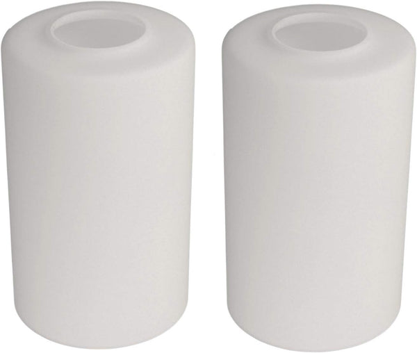 Opal White Frosted Glass Lamp Shade Replacement with 1-5/8-Inch Opening for Chandelier