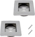 2 Pack 50 x 50MM Recessed Flush Pulls, Stainless Steel Square Invisible Flat Finger Pull for Sliding Door