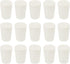 MECCANIXITY 15 Pieces Rubber Tapered Plug, 15mm to 21mm Solid Test Tubes Bungs Stopper White